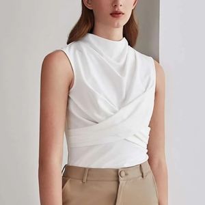 MOTF - Premium Slim Wrap, High Neck Tank Top - Size L